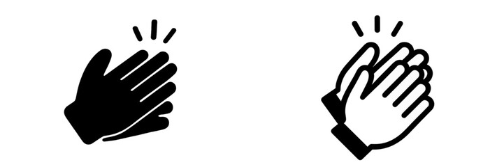 Obraz premium Clapping hands illustration displaying various appreciation styles