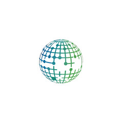 Global network abstract globe graphic illustration