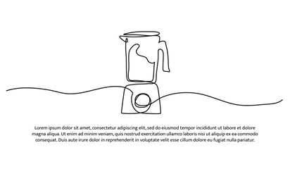 One line of blender. Abstract minimal continuous line.