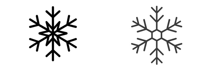Fototapeta premium Stylized snowflakes in vector illustration showcasing winter design