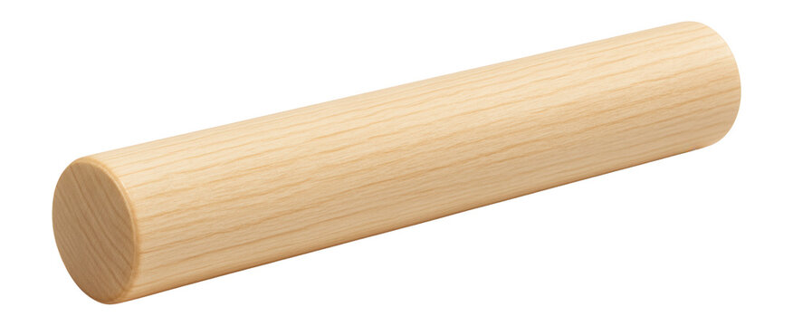 Light-colored wooden dowel rod lying horizontally.