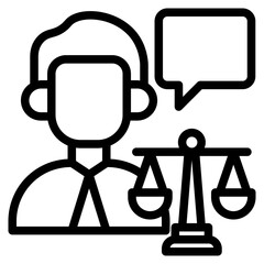 Lawyer man icon vector illustration
