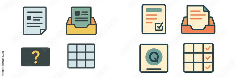 Poster vector art of organized documents for efficient workflow