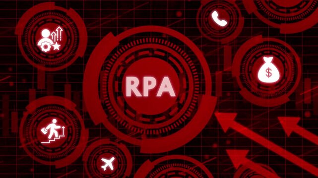 RPA abbreviation, modern technology concept. Business, Technology, Internet and network concept. Digital Marketing content planning advertising strategy concept