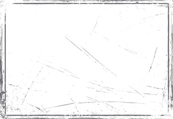 Old vintage grunge border. Distressed frame edges with scratches and texture. Seamless abstract overlay background for creative digital artwork