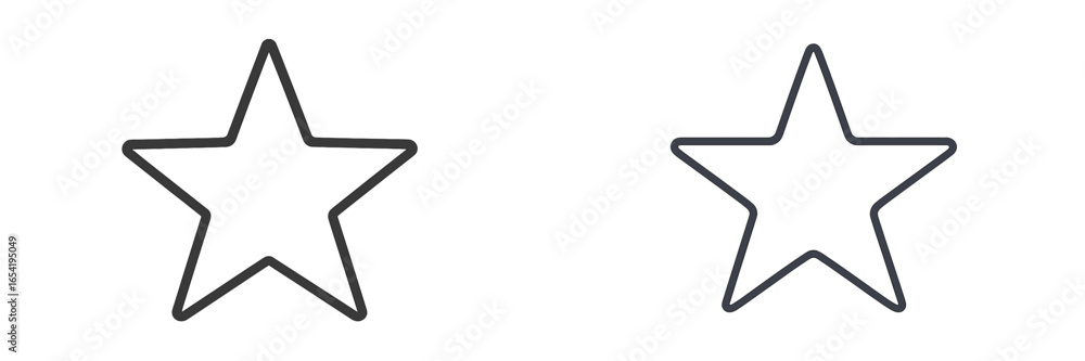 Poster outline of two star shapes in vector design for graphic use