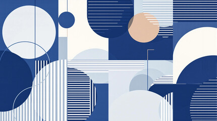 Abstract minimal element mid century modern vector set.