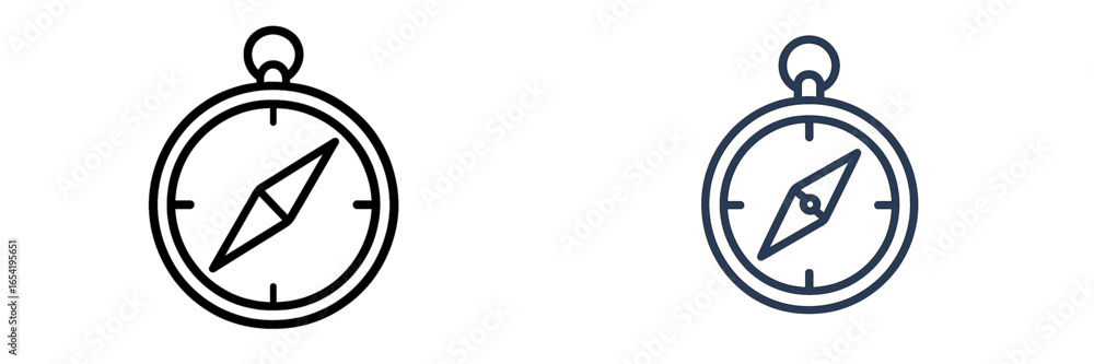 Poster two compass designs showcasing different styles and details suitable for navigation and adventure-th