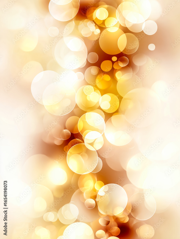 Poster abstract golden bokeh light background with soft glow and lens flare effects