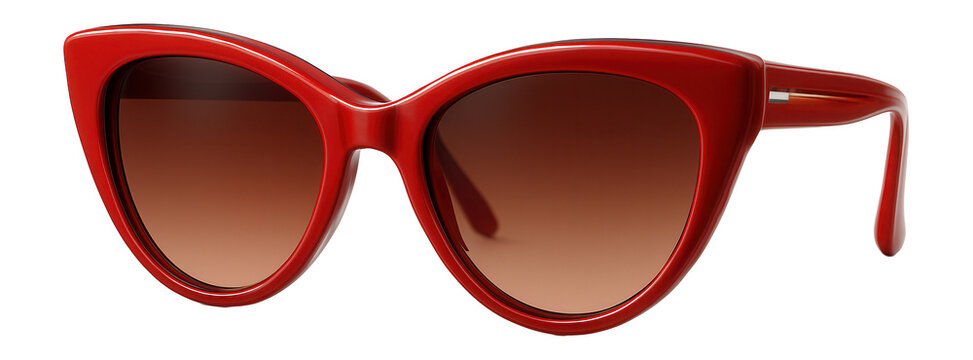 Red retro sunglasses.