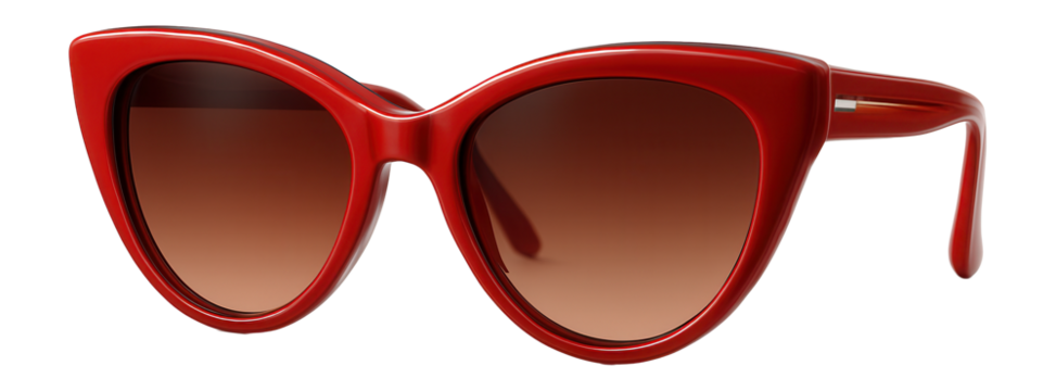 Red retro sunglasses.