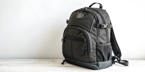 Naklejka premium Backpack travel bag isolated clearly on white background