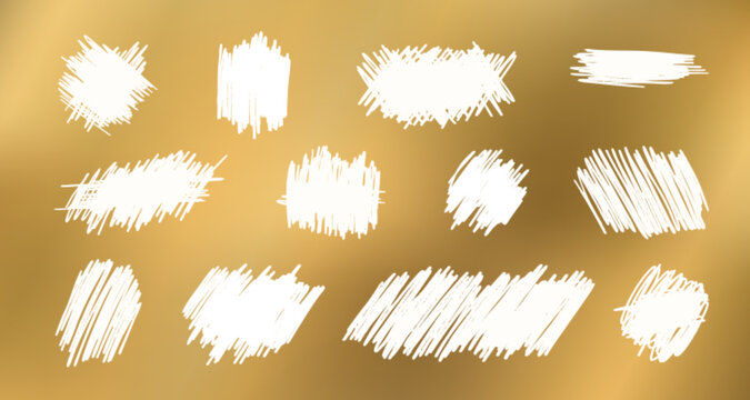 White scratch marks and lottery card textures with rough scribbled patterns for reveal effects. Messy scratched surfaces used for game tickets, promotional materials or digital scratch off designs.