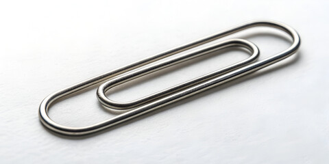 Paper clip office stationery isolated on white background