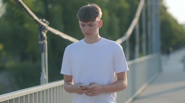 Lonely Teen in Park Reflecting on Digital Disconnect and Generation Issues
