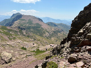 Vue sur la vallée du Golo en Corse