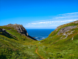 rocky shore of the Arctic Ocean without people