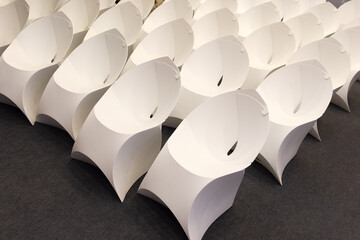 Modern design chairs are in a conference hall