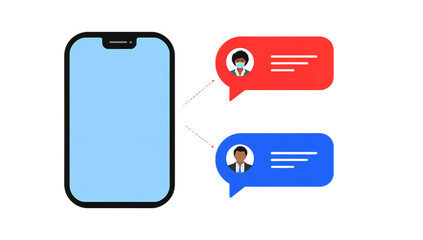 Smartphone displaying text messages from two different contacts.