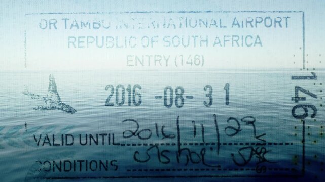 collection of passport stamps and visas 