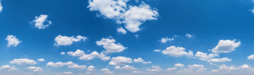 Fototapeta premium Blue Sky with White Clouds Background.