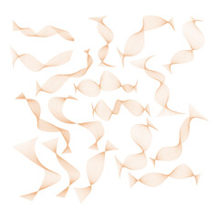 Abstract Wavy Line Blend Elements Set &ndash; Modern Gradient Flow Design Collection