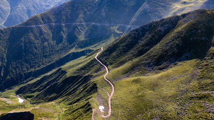 Kocduzu Highland revealing its geological formations in Rize, Turkiye