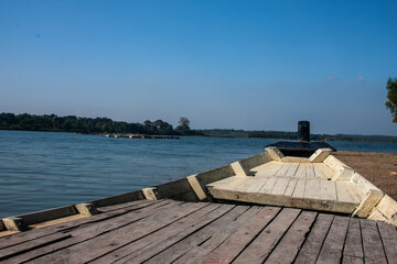 wooden pier on the lake