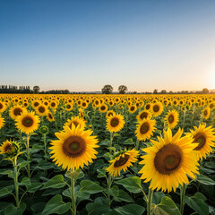 Obraz premium field of sunflowers