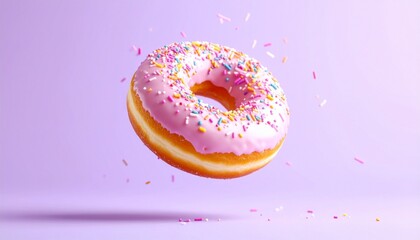 donut with pink sprinkles
