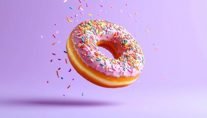 donut with pink sprinkles