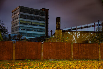 old building in the night