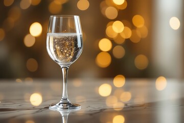 Festive Champagne Celebration Sparkly Glass Holiday Elegance