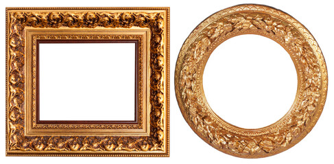 set of isolated picture frames gallery exhibition interior