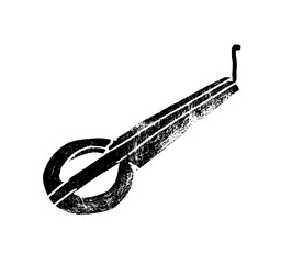 khomus, jaw harp, folk. Music festival poster. String musical instruments. Competition. A set of vector illustrations. Minimalistic design. Banner, flyer, cover, print.	