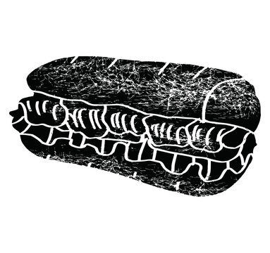 Big sandwich Food icon. Vector illustration textured