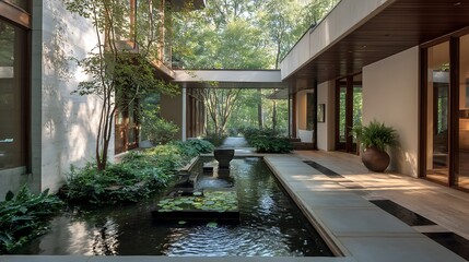 Harmonious fusion of architecture and nature in a contemporary dwelling design