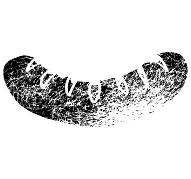 Vector illustration of sausage. Sausage grilled. Delicious sausage