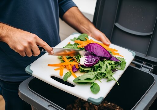Composting food waste reducing landfill with fresh kitchen scraps for a greener planet