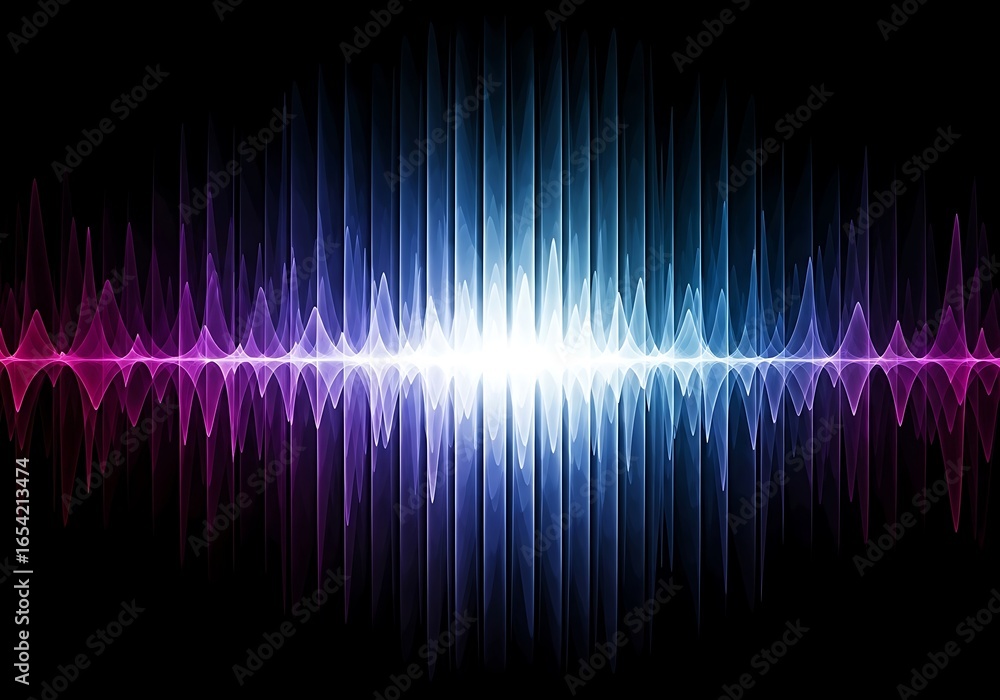 Aufkleber abstract sound wave graphic design element with dynamic lines and vibrant color gradients