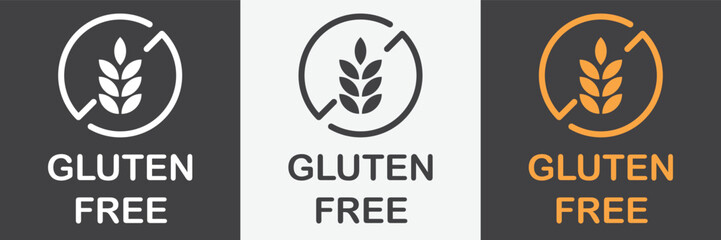 gluten free icon set [Converted]