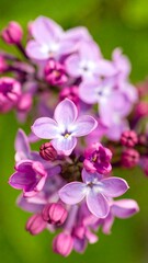 Obraz premium Close-up of vibrant lilac blossoms
