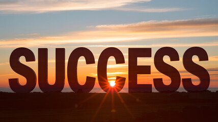 Achieve your ultimate success at sunrise with this inspiring motivational scene