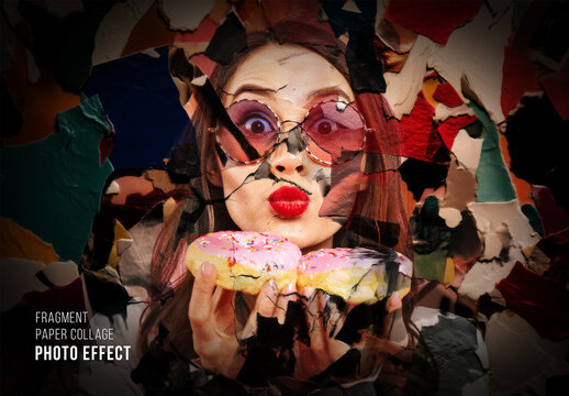 Fragment Paper Collage Photo Effect