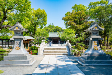 Fototapeta premium 宗像大社の手水場の風景（宗像市）