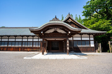 Naklejka premium 宗像大社 辺津宮の儀式殿の風景