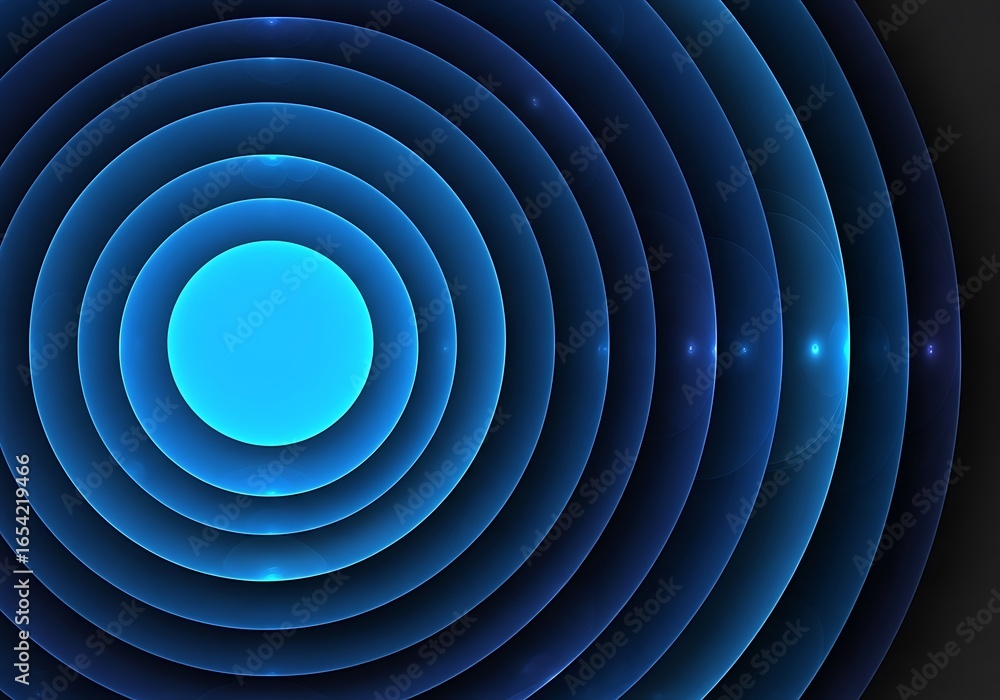 Aufkleber abstract blue circles background design element.
