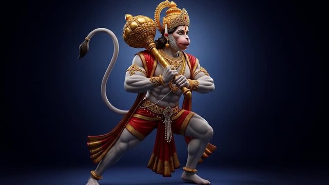 Mighty Hanuman: Digital Art of the Hindu God