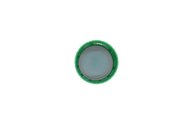 green plastic bottle cap isolated on transparent