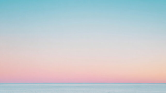 Abstract background of sea and sky, dreamy minimalist gradient image